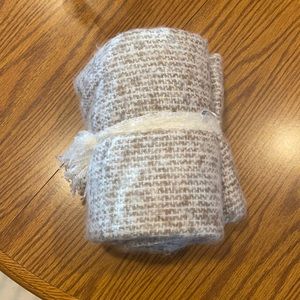 Crate and barrel blanket! Green & white